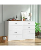 Skonyon 4 Drawers Dresser White Wood Dresser Chest for Bedroom