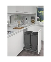 Rev-a-Shelf Double Pullout Trash Can 50 qt. with Soft-close, 53WC-2150SCDM-213