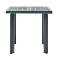 vidaXL Patio Table Green 31.5"x29.5"x28.3" Plastic