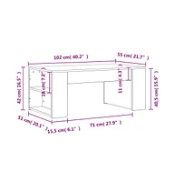 vidaXL Coffee Table 40.2"x21.7"x16.5" Engineered Wood