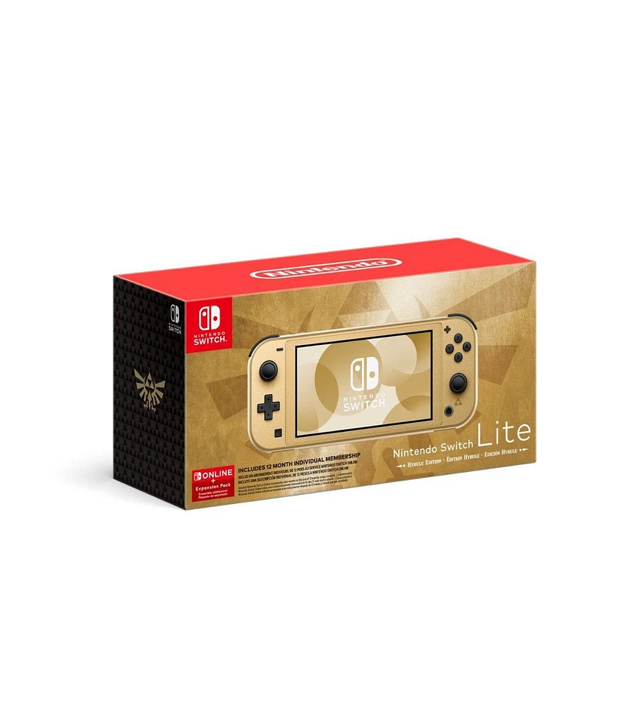 Nintendo Switch Lite: Hyrule Edition with Bonus Switch Online + Expansion Pack - Multi