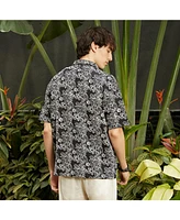 Campus Sutra Men's Basket-Weave Shirt