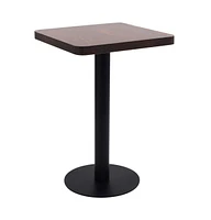 vidaXL Bistro Table Dark Brown 19.7"x19.7" Mdf