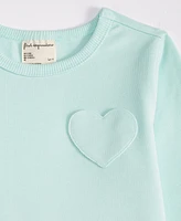 First Impressions Baby Girls Long-Sleeve Heart Ruffled-Hem Sweatshirt, Created for Macy's