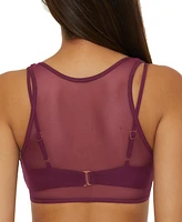 Becca Women's Muse Mesh-Overlay Multi-Way Bralette Bikini Top