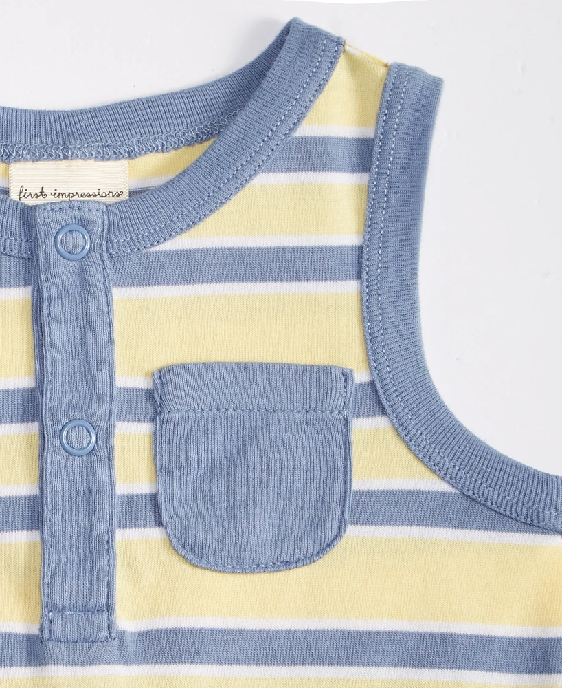 First Impressions Baby Boys Striped Sunsuit, Created for Macy's