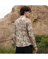 Men's Multicolour Artistic Botanical Shirt