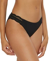 Becca Women's Colette Crochet-Trimmed Bikini Bottoms