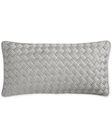 Hotel Collection Basketweave Decorative Pillow, 12" x 24", Exclusively at Macy's