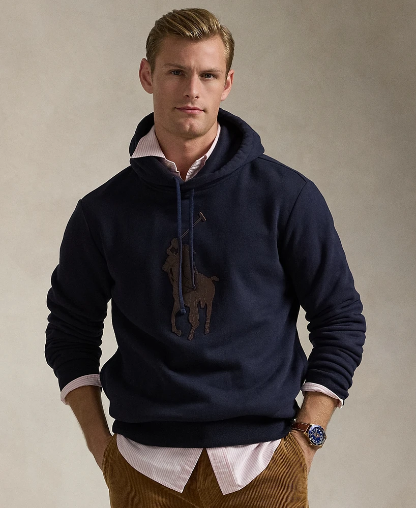 Polo Ralph Lauren Men's Leather-Pony Fleece Hoodie