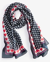 Holiday Lane Mixed Hearts Oblong Scarf, Exclusively at Macy's