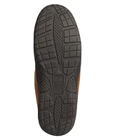 Weatherproof Men's Microsuede Clog with Curly Faux Shearling Lining and Non-Slip Indoor-Outdoor Sole Slipper