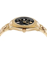 Philipp Plein Women's Queen Crystal Gold Ion Plated Stainless Steel Bracelet Watch 38mm