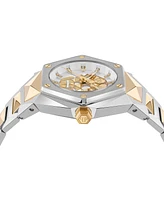 Philipp Plein Women's Skull Spikes Two-Tone Stainless Steel Bracelet Watch 40mm