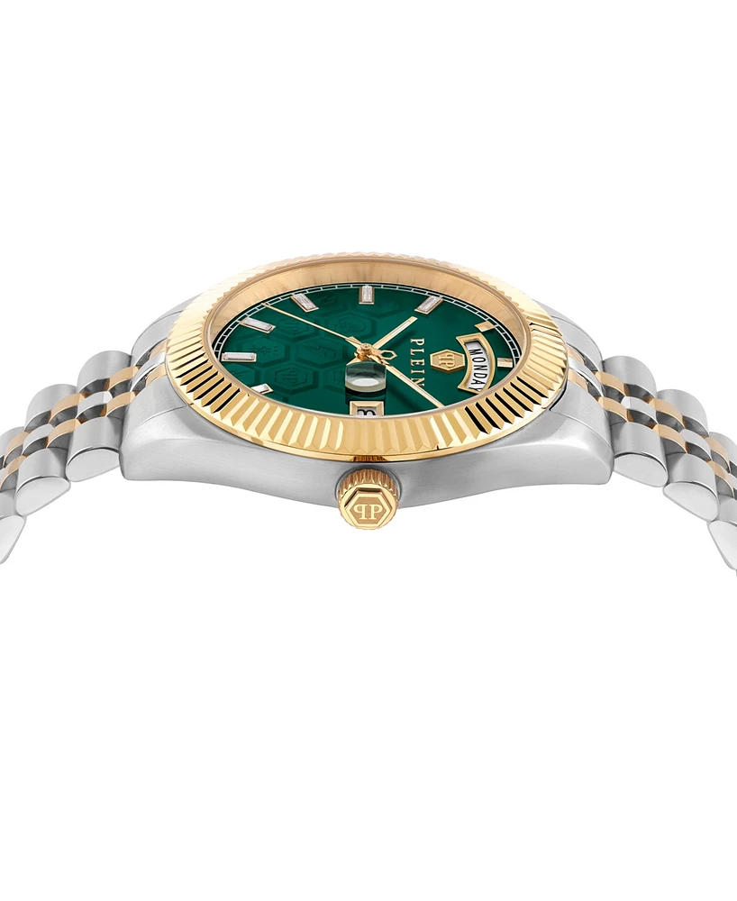 Philipp Plein Men's Date Superlative Two-Tone Stainless Steel Bracelet Watch 42mm