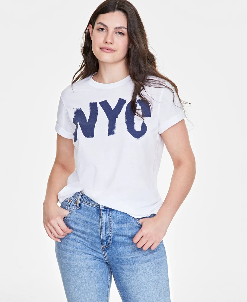 On 34th Women's Short-Sleeve Nyc Graphic T-Shirt, Created for Macy's