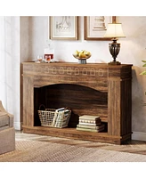 Tribesigns 47.24-Inch Console Table, 2-Tier Entryway Table with Elegant Pattern, Farmhouse Behind Couch Table Sofa Table, Hallway Table Foyer Table fo
