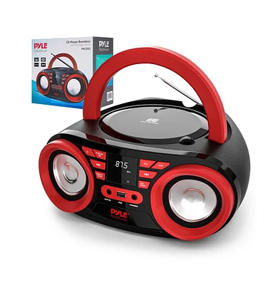 Pyle Portable Cd Player Boombox With Bluetooth, Am/Fm Radio & Usb, 50 Watt