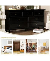 Homsee Classic Style 7-Drawer White Mdf Chest of Drawers 29.6 in. H x 55.2 in. W x 15.7 in. D