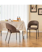 Dining Chair Set of with High-density Sponge Cushion Sturdy X-shaped Frame