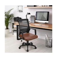 Yaheetech Home Office Desk Chair Mid Back Computer Chair