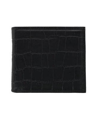 Trafalgar Esteban Croco Embossed Leather 8 Slot Bi-Fold Wallet