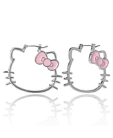 Hello Kitty Sanrio Outline Silhouette Hoop Earrings