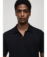 Mango Men's Fine-Knit Cotton Polo Shirt