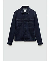 Mango Men's Pockets Detail Denim Jacket