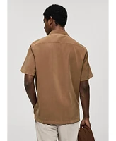 Mango Men's Chest-Pocket Shirt