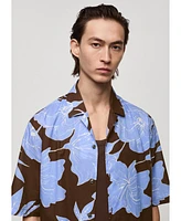 Mango Men's Printed Cotton Shirt