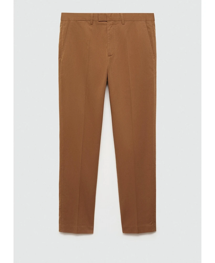 Mango Men's Regular Cotton Pants