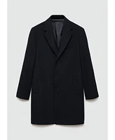 Mango Men's Regular Long Wool Coat