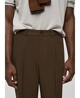 Mango Men's Pleated Flowy Pants