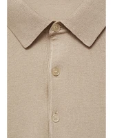 Mango Men's Fine-Knit Polo Shirt