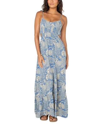 Roxy Juniors' Hot Tropics Printed Sleeveless Maxi Dress