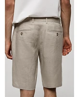 Mango Men's Linen Bermuda Shorts