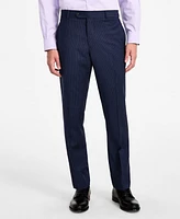 B by Brooks Brothers Men's Pinstriped Wool-Blend Stretch Classic-Fit Suit Separates Pant