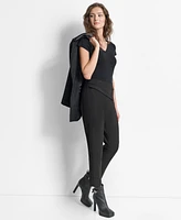 Dkny Women's Pyrn Foldover-Waist Ankle Pants