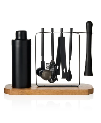 Godinger Ebony Bar Tools, Set of 7
