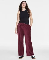 On 34th Women's Ribbed Velour Drawstring Pants, Created for Macy's