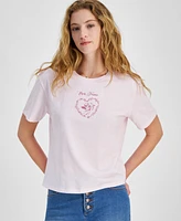 Rebellious One Juniors' Cupid Paris Graphic T-Shirt