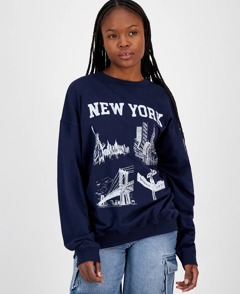 Grayson Threads, The Label Juniors' New York City Graphic Sweatshirt