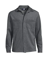 Lands' End Men's Knit Long Sleeve Shirt Jacket