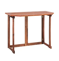 vidaXL Bistro Table 35.4"x19.7"x29.5" Solid Acacia Wood