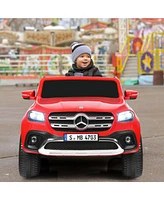 Costway Licensed Mercedes Benz x Class 12V 2-Seater Kids Ride On Car w/ Trunk