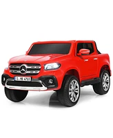 Costway Licensed Mercedes Benz x Class 12V 2-Seater Kids Ride On Car w/ Trunk