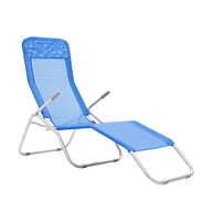 vidaXL Folding Sun Loungers 2 pcs Textilene Blue