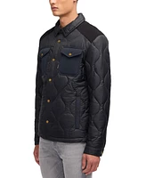 Scotch & Soda Ivik Padded Colorblocked Snap Front Shirt Jacket