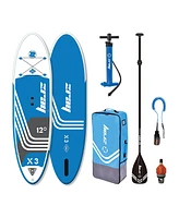 Zray 12' X-Rider Epic X3 Inflatable Sup All Around Paddle Board Kit, Blue/White